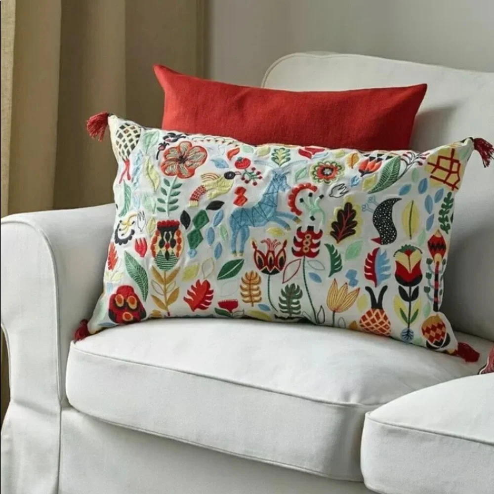 Ikea RÖDARV Cushion multicolor 16x26
